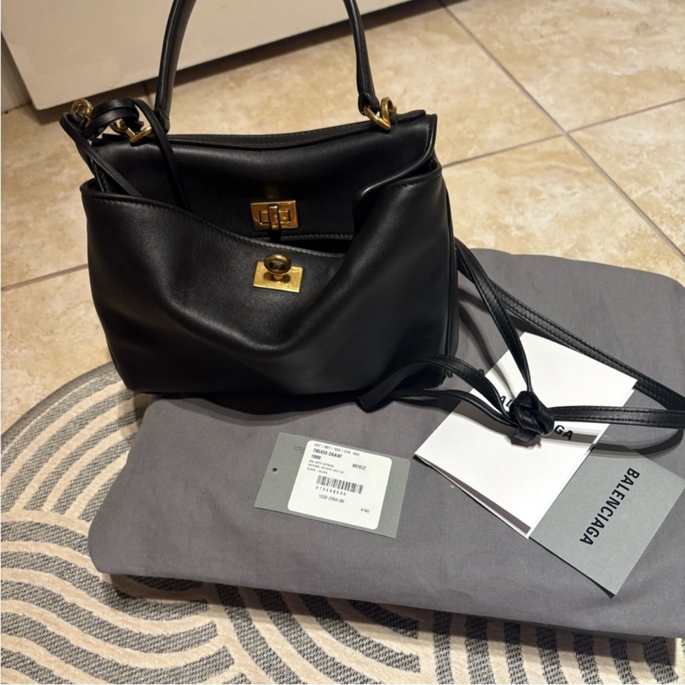 BALENCIAGA Rodeo Mini leather tote bag - Picture 2 of 12